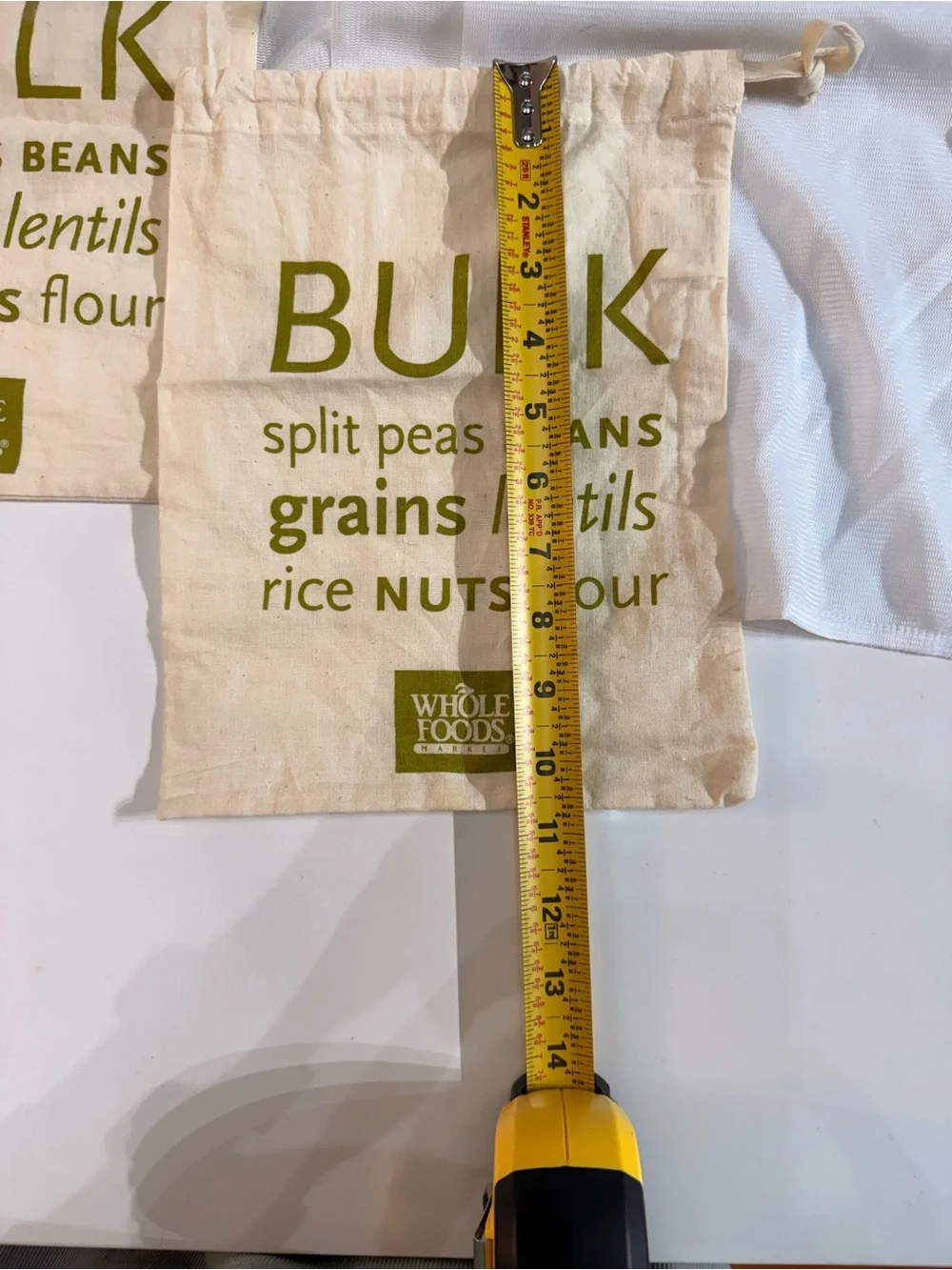 Whole Foods Reusable Produce Bags Set of 6 Mesh + Cotton Bulk Grain Bags